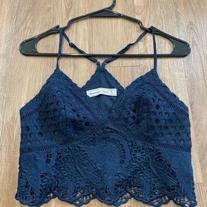 Abercrombie and Fitch Navy Crop Tank Top